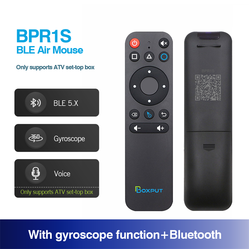 Bluetooth BPR1 BPR1S Plus 2.4G BLE 5.0 Wireless Air Mouse Bluetooth Wireless Remote control for Android smart TV Box and PC: BPR1S with Gyro 2.0