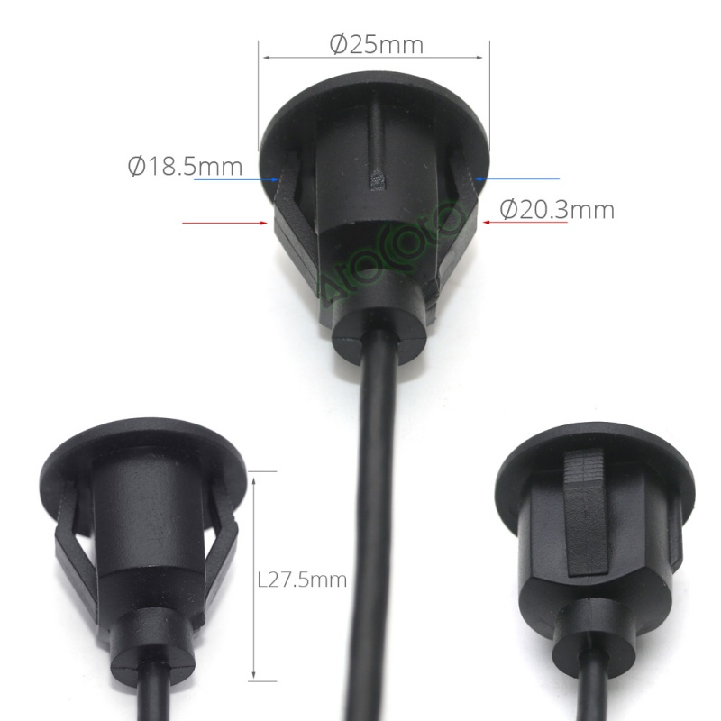 Adaptateur USB femelle pour autoradio, panneau de montage sur tableau de bord, câble d'extension pour Android, lecteur de limitation, interface, 4 broches, 6 broches