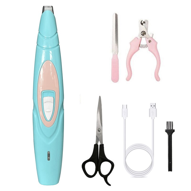 Cortapelos eléctrico para perros, pies de recortador de pelo para mascotas, peluquería, cortador de pelo para perros, pedicura: green set 2