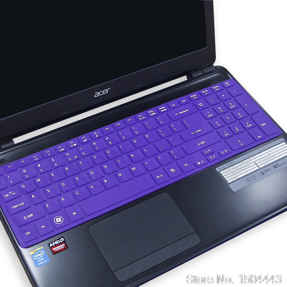 Voor Acer Aspire E5-521 E5-521G E5-551 E5-551G E5-571 E5-571G V5-561 V5-561PG 15 Inch Toetsenbord Cover Protector Skin: allpurple