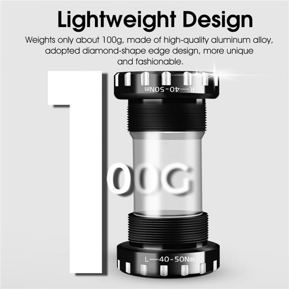 Bike Bottom Bracket Great 6061 Aluminum Alloy Smooth for Mountain Bike Thread Bottom Bracket Bicycle Bottom Bracket