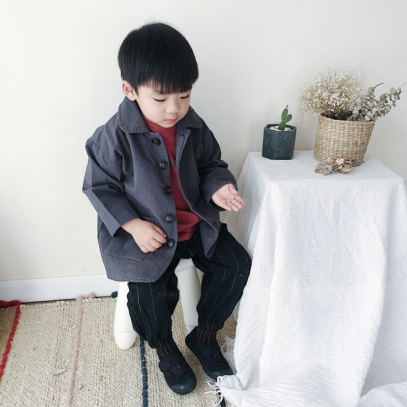Nueva chaqueta rompevientos coreana para niños en la chaqueta de otoño para bebés