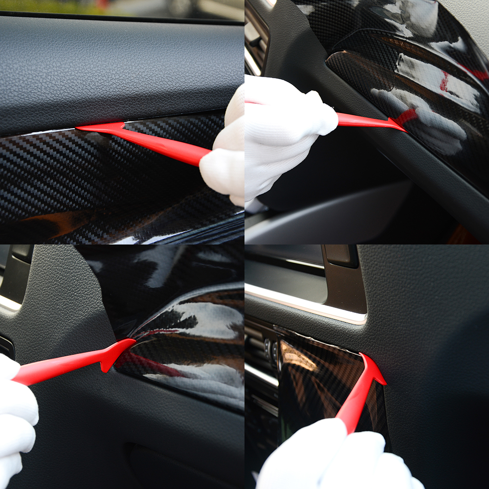 FOSHIO, pegatina de película magnética de fibra de carbono, herramienta de envolver escurridor, Kit de herramientas para envolver vinilo, Kit de herramientas para coche, tinte de Ventanilla, accesorios para coche