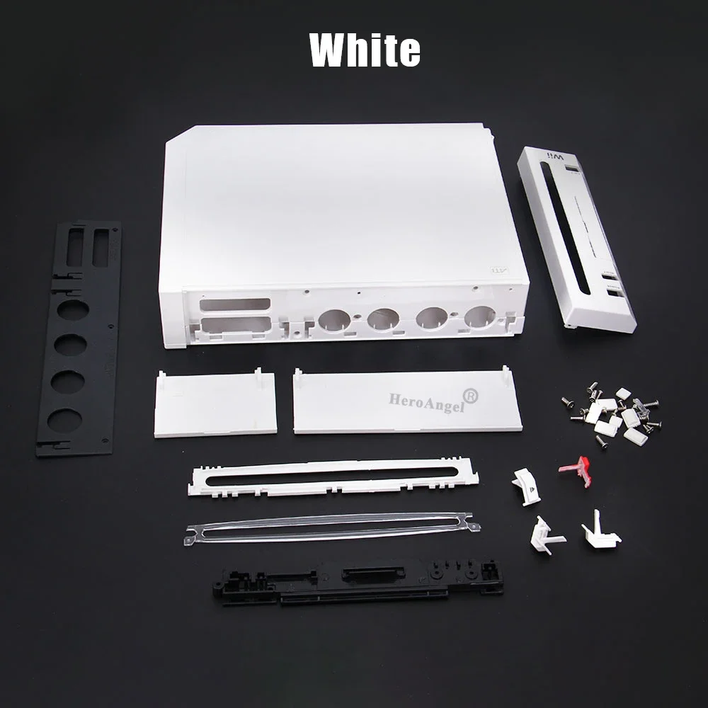11 kleuren vervanging volledige behuizing shell beschermhoes met knoppen voor Wii Game Console reparatieonderdelen: Rood