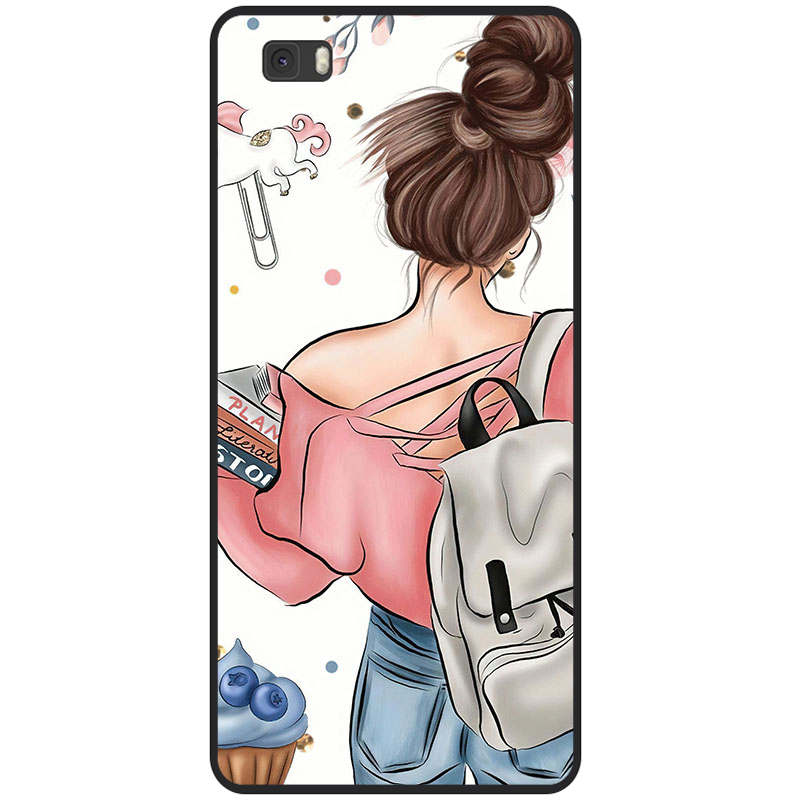 Für Huawei P8 Lite fallen TPU Abdeckung Hülse Für Huawei P8 Lite Zurück fallen Für Huawei P8Lite Ale-L21 Coque telefon Funda Stoßstange: Lila