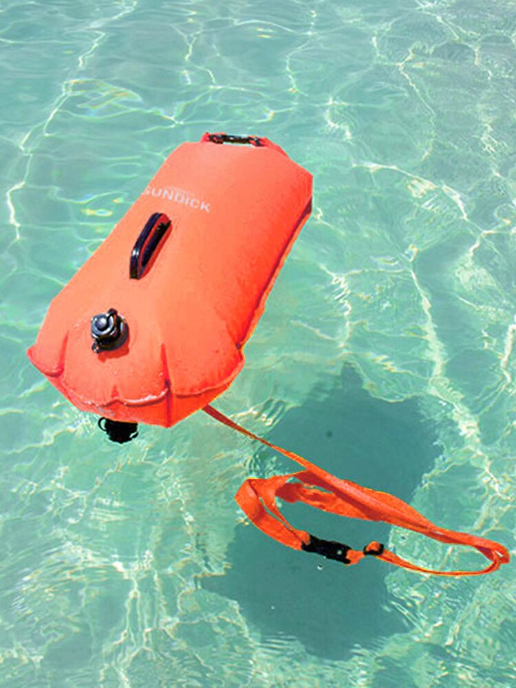 Schwimmen Boje &Ampere; Packsack Für Schwimmer Drei-schicht Doppel-airbag Wasserdichte Lagerung Tasche Für draussen Schwimmen Strand Schnorcheln Rafting