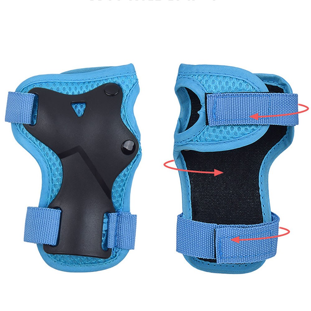 7PCS Children Sports Safety Protection Gear Skates Skaters Protective Set Ice Skating Hand Helmet Knee Pad Elbow Wrist Protector