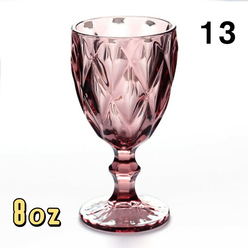 1 pz 240/300ml bicchiere da vino rosso in rilievo retrò calice bicchiere da succo bere Champagne whisky Cup decorazioni per feste di nozze: 13 small