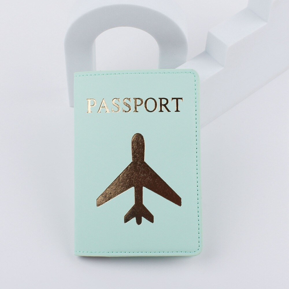 PU Leather World Map Travel Passport Cover Women Passport Holder Case for Men Travel Document Credit Card Case: C Green