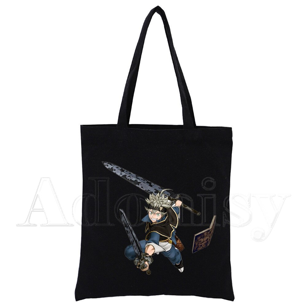 Zwarte Klaver Tote Tas Unisex Canvas Boodschappentassen Gedrukt Casual Schoudertas Opvouwbare Black: D