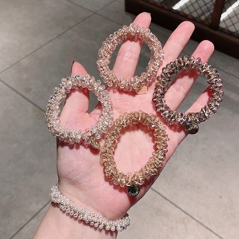Reaky Strass haarbanden mooie paardenstaart houder sprankelende