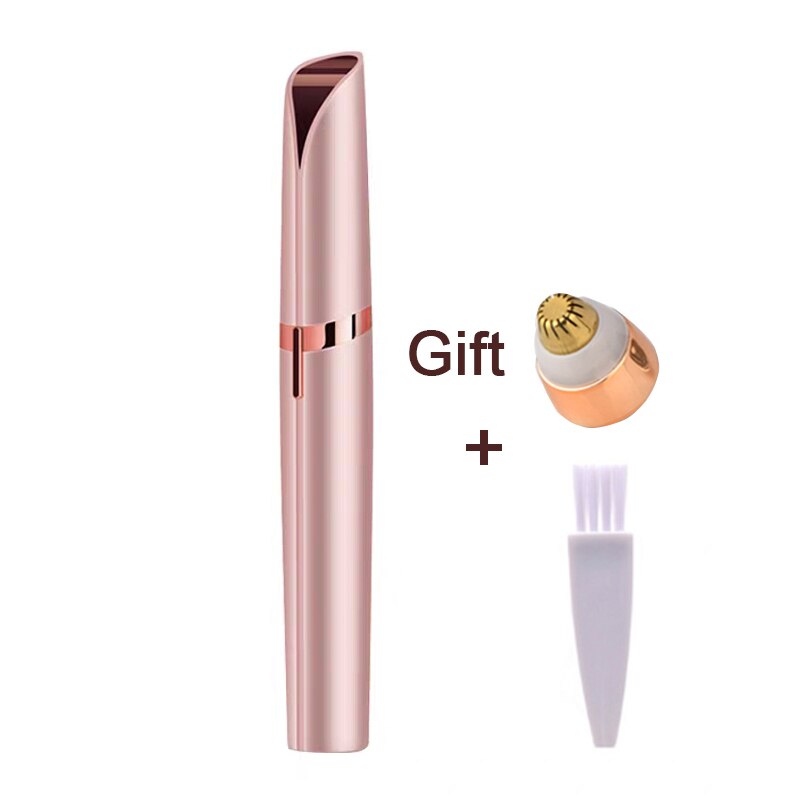 Mini Wenkbrauw Epileren Pen Elektrische Wenkbrauw Trimmer Handvat Facial Hair Remover Scheerapparaat Scheermes Draagbare Colibry Epilator Voor Vrouwelijke: Rose