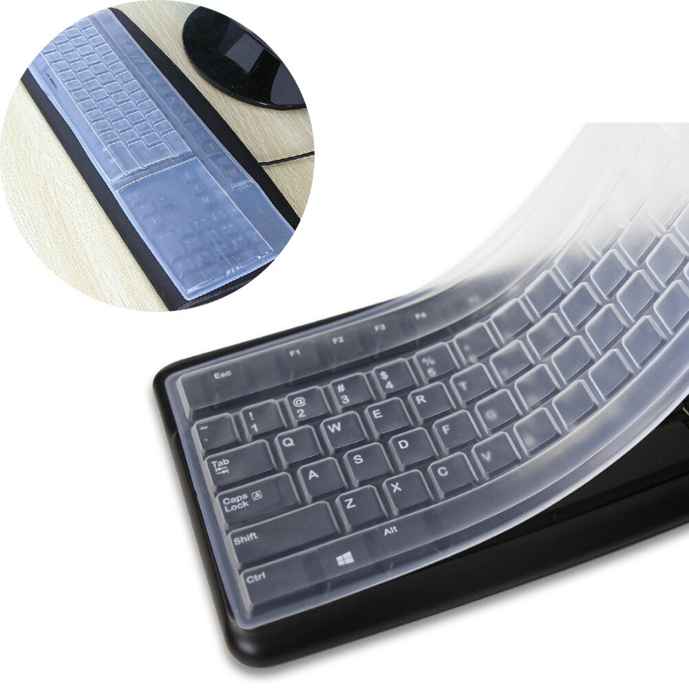 Silicone ordinateur de bureau clavier couverture peau protecteur mince étanche Transparent protecteur Film outils