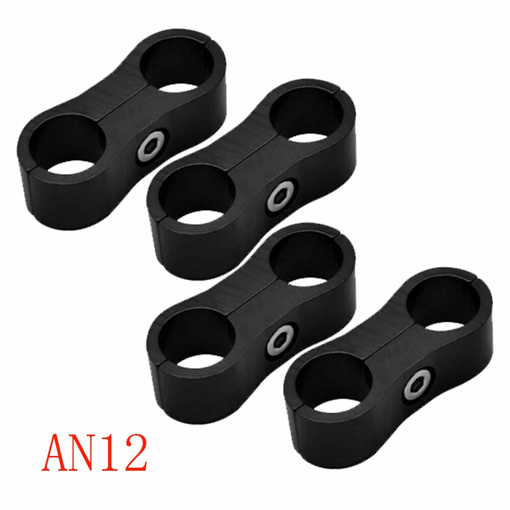 4Pcs/Set 6AN 8AN 10AN 12AN Hose Separators Braided Hose Separator Clamp Fitting Adapter For Oil Fuel Hose Line