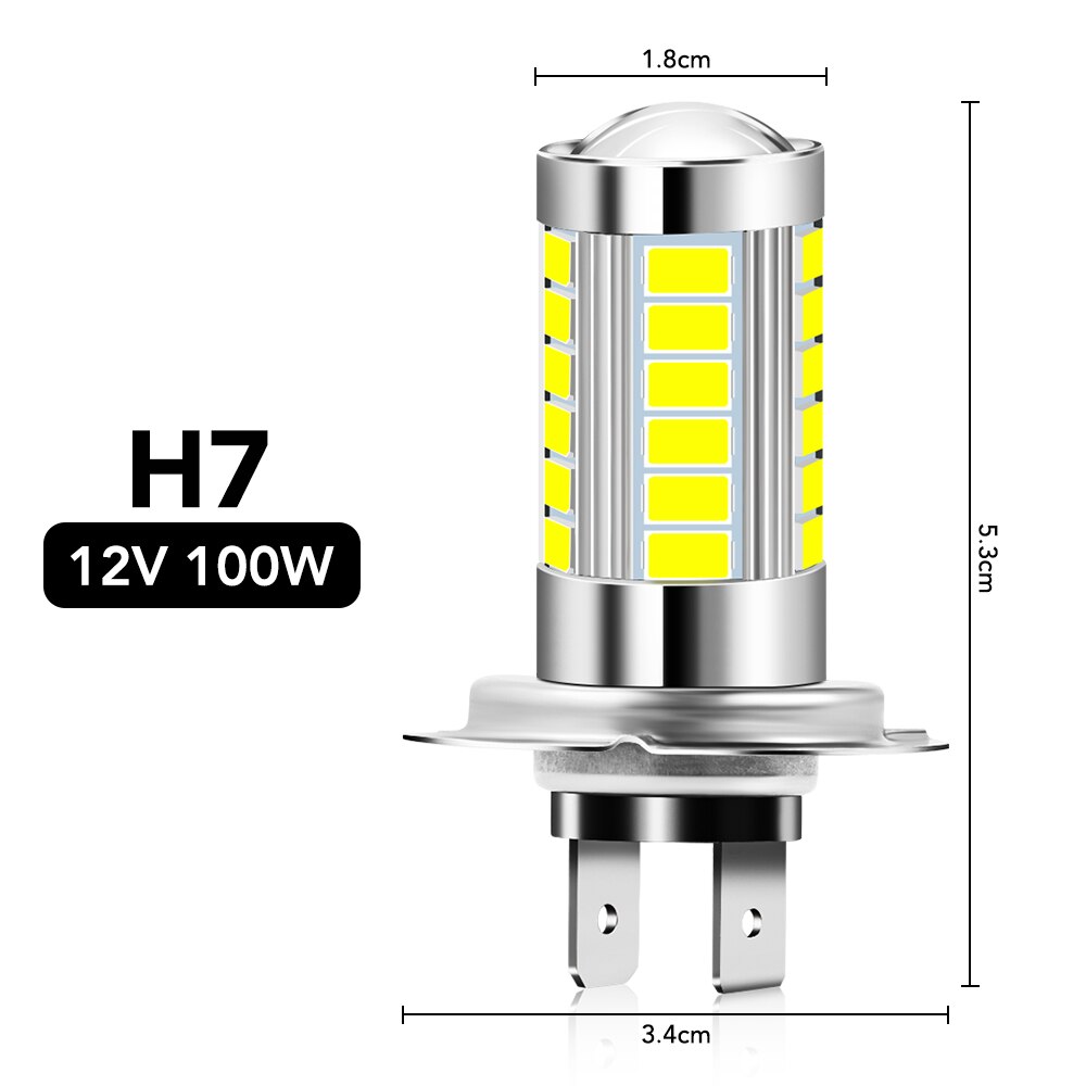 Kit Phares LED H7 6000K 200W - 300000 Lm, étanche IP68, Pour Voiture, Neuf