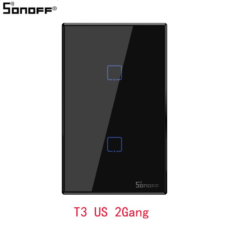 Sonoff  t3 tx wifi smart switche med 1/2/3 bander wifi switch foralexa google home home automation eu / uk / us: Us  2 bande