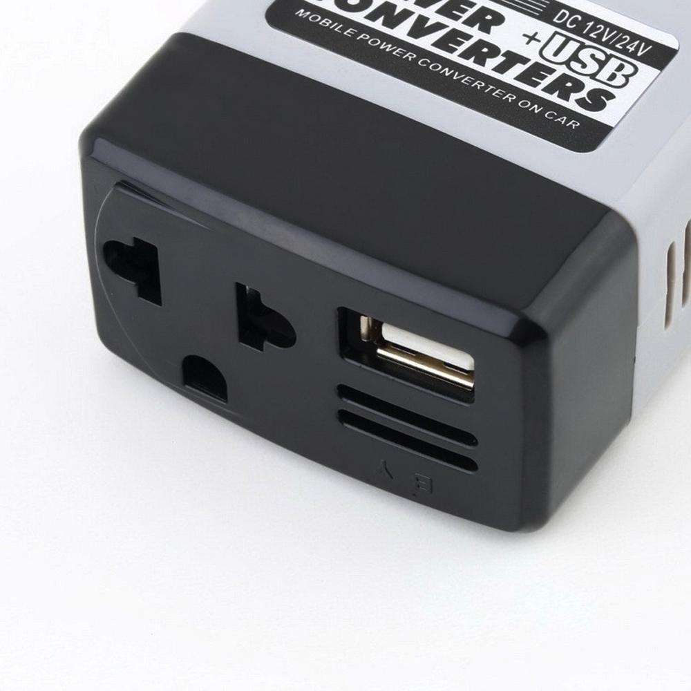 1Pc Car Voltage Inverters DC 12V/24V To AC 220V Power Inverter Converter Car Charge Power Converter USB Adapter Car Accessories