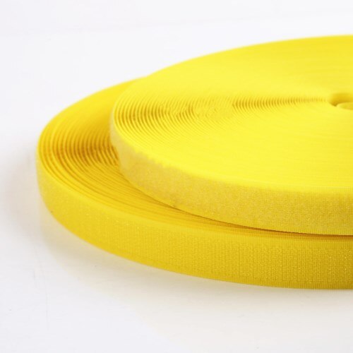 Geen Zelfklevende Sluiting Tape Diy Polyester Nylon Haak Lus Haak Sluiting Tape Naaien Accessoires Geen Sterke Lijm 2Cm * 25Yards: Yellow