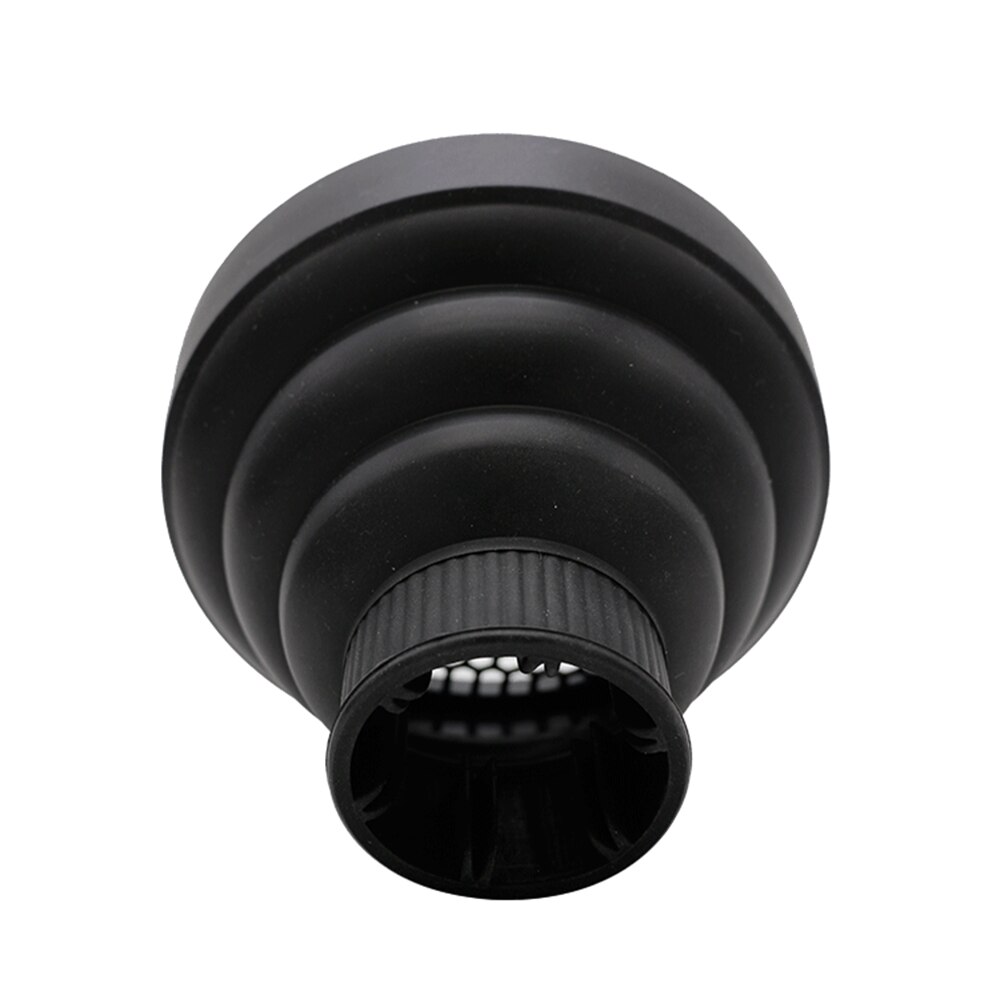Silicone Universal Hair Diffuser Dryer Blower Hairdressing Salon Hair Curly Dryer Folding Diffuser Cover 4 Colors: Black