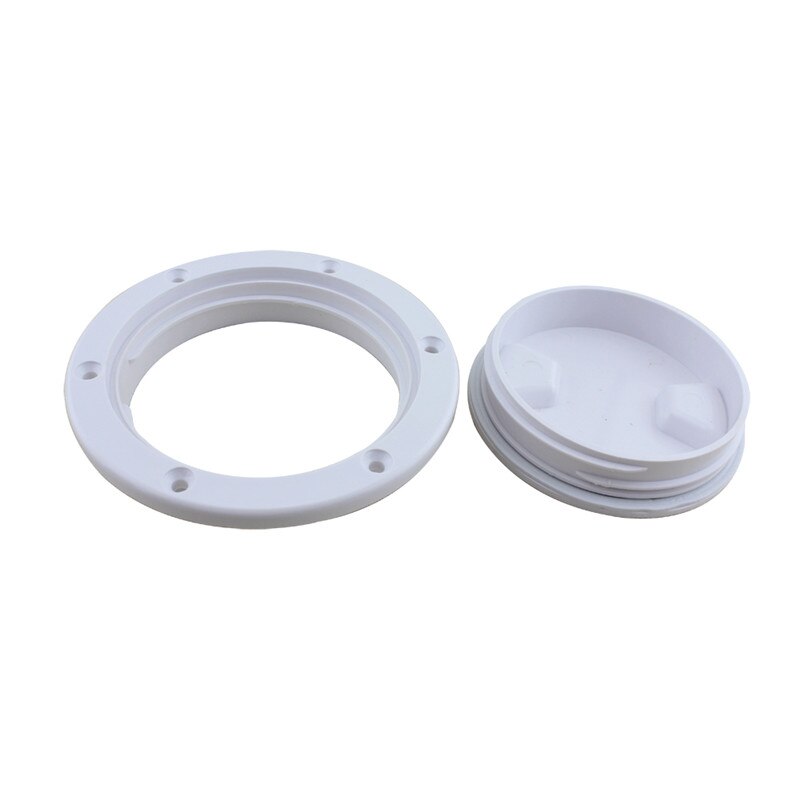 4" 6" 8" ABS Plastic Round Hatch Cover Deck Plate Non Slip Deck Inspection Plate for Marine RV yacht Boat Accessories White