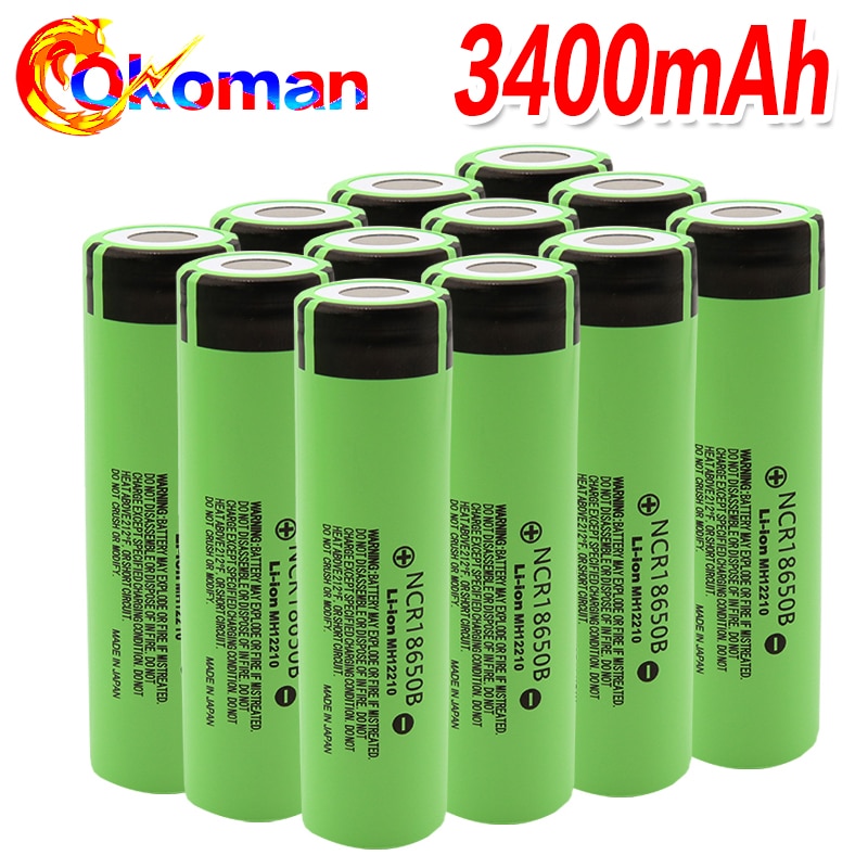 100% NCR18650B 3.7 V 3400 Mah 18650 Lithium Oplaadbare Batterij Voor Zaklamp Batterijen