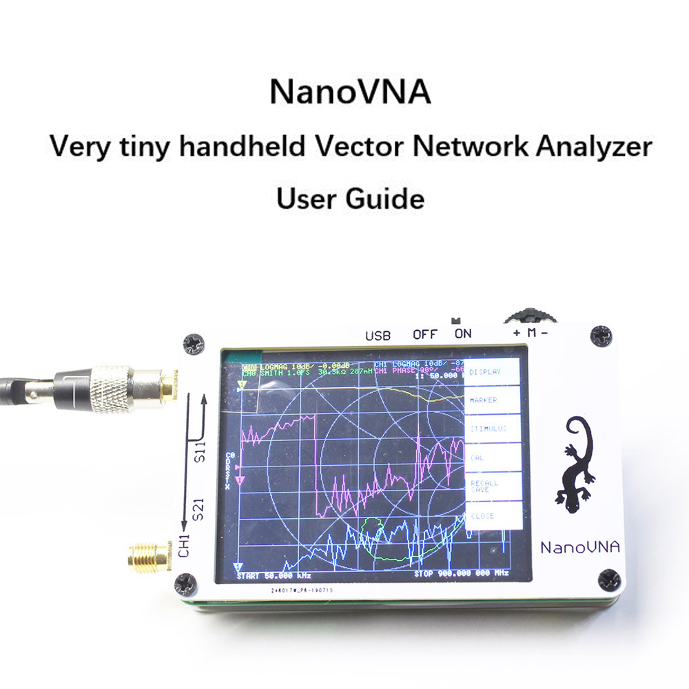 Mini analyseur d'antenne d'analyseur de réseau de vecteur de VNA 50 KHz-900 MHz 2.8 pouces écran tactile d'affichage à cristaux liquides numérique analyseur d'antenne de HF VHF UHF