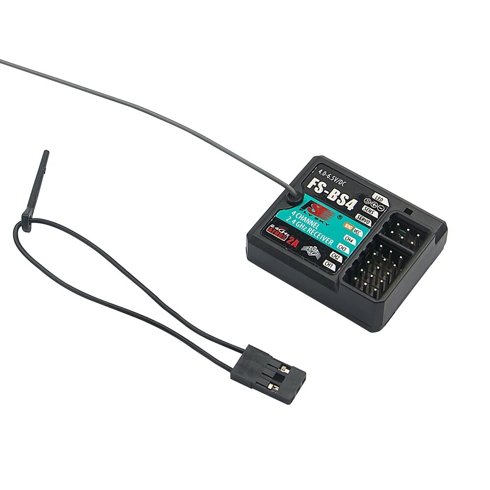 Flysky FS-BS4 2.4Ghz 4CH Ashds 2A Rc Ontvanger Pwm/Ppm/I. Bus/S. Bus Output Met Gyroscoop Functie Voor Rc Auto Boot