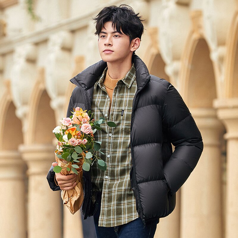 SEMIR Lightweight Down Jacket Men Short Winter Jacket Man Loose Brand Couple Thick Down Coat Clothes