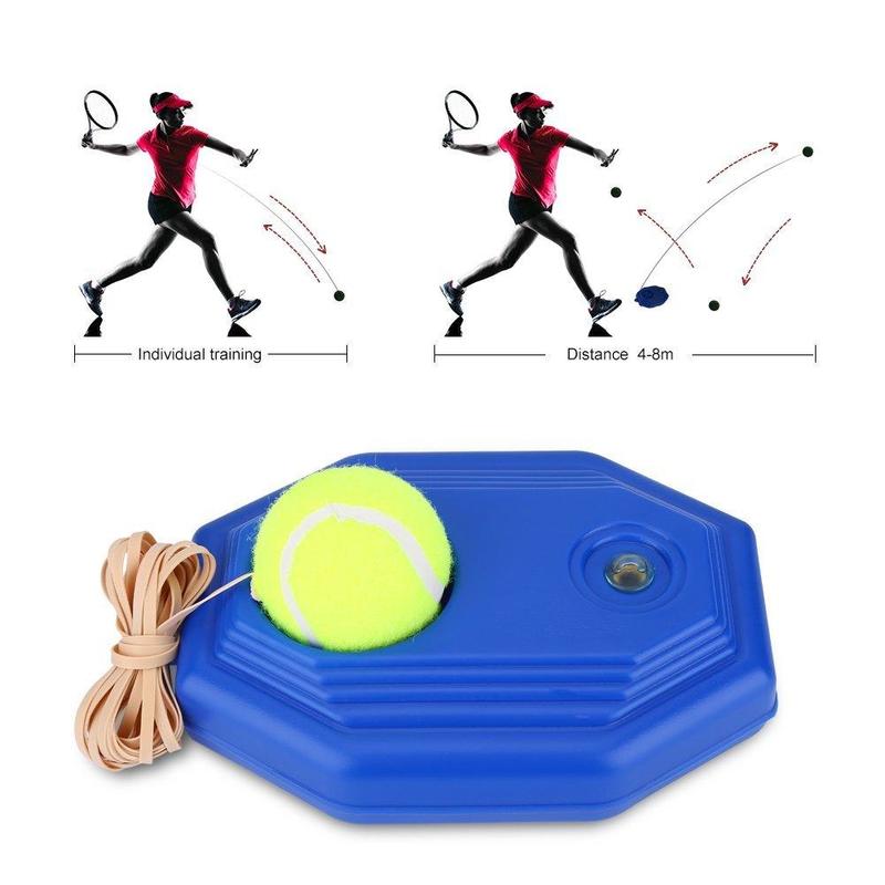 Tennis forsyninger selvstudier baseboard spiller tennis trening hjelper ball trener praksis verktøy forsyning med elastisk tau base