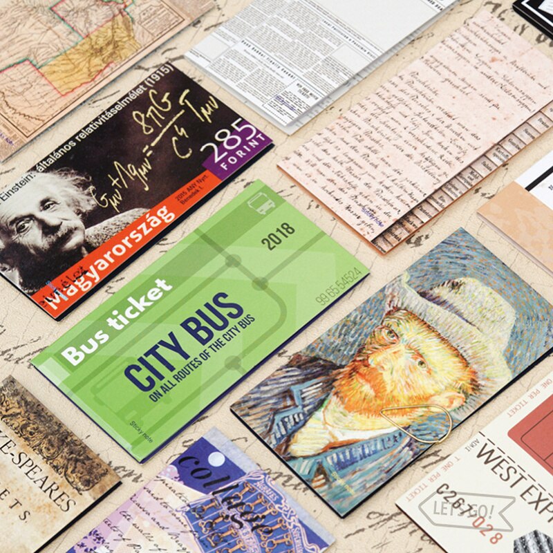 4 Stuks Retro Notebook Memo Pad Set Vintage Note Zwarte Kist Hall Of Fame Bill Historicus Briefpapier Kantoor Schoolbenodigdheden a6303