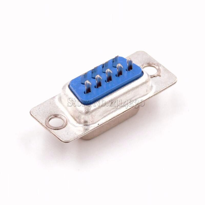 5Pcs RS232 serial port connector DB9 female socket/Plug connector 9pin copper RS232 COM socket adapter
