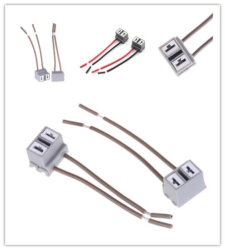2pcs socket Adapter Wiring Harness Sockets Car Auto Wire Connector Cable Plug For h7 HID LED Headlight Fog Lights Lamp Bulb
