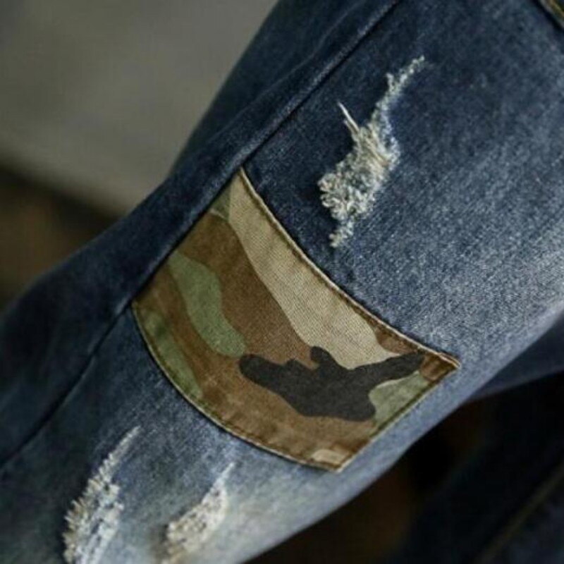 Jean Baggy déchiré pour hommes, pantalon crayon déchiré avec trous coniques, décontracté, Hip Hop, grande taille, S-4XL