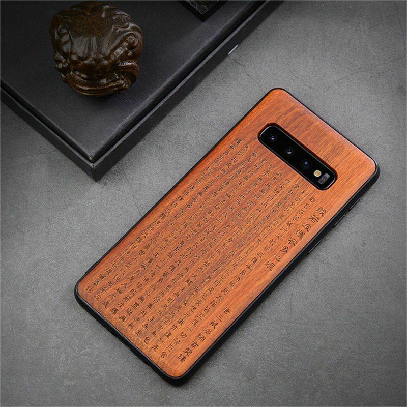 LYBALL Wood Case for Samsung S10 Phone Protective Back Cover Natural Wood Carved TPU Bumper Case for Samsung Galaxy S10 Plus: For Samsung S10 / Sutra