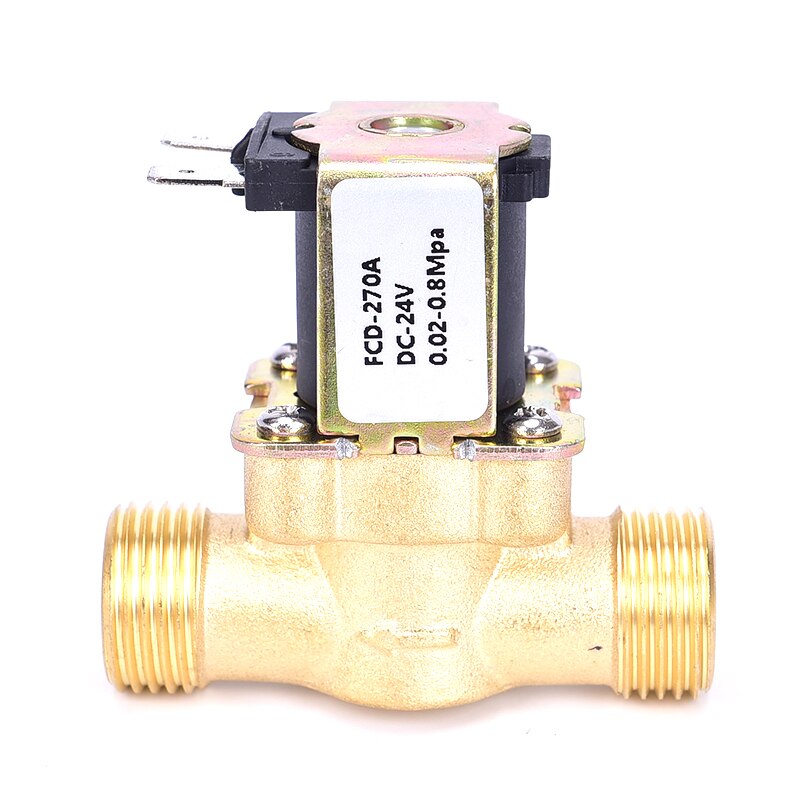 1/2in Solenoid Valve Water Valve AC 220V/240V Electric Valve Normally Closed Brass DC 12V 24V