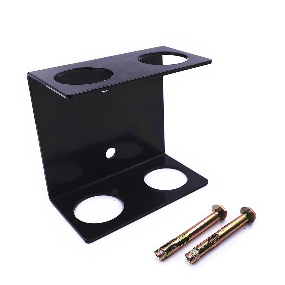 Soporte de pared para Mancuernas, estante de almacenamiento de barra de pesas de acero resistente para gimnasio en casa, accesorios de ahorro de espacio: for double barbell