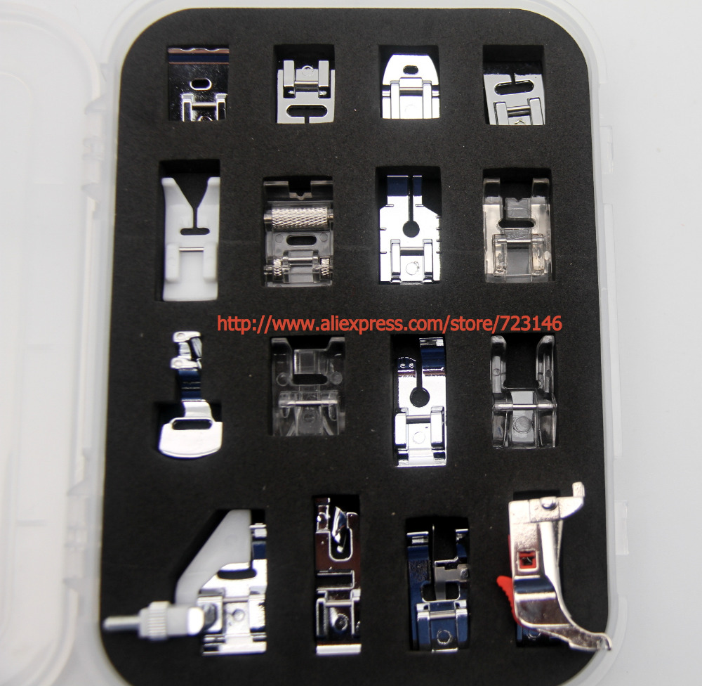 16PCS Multifunctional kit Presser Foot Feet Domestic Sewing Machine Part Accessories for BERNINA Artista,Activa,Aurora,Virtuosa