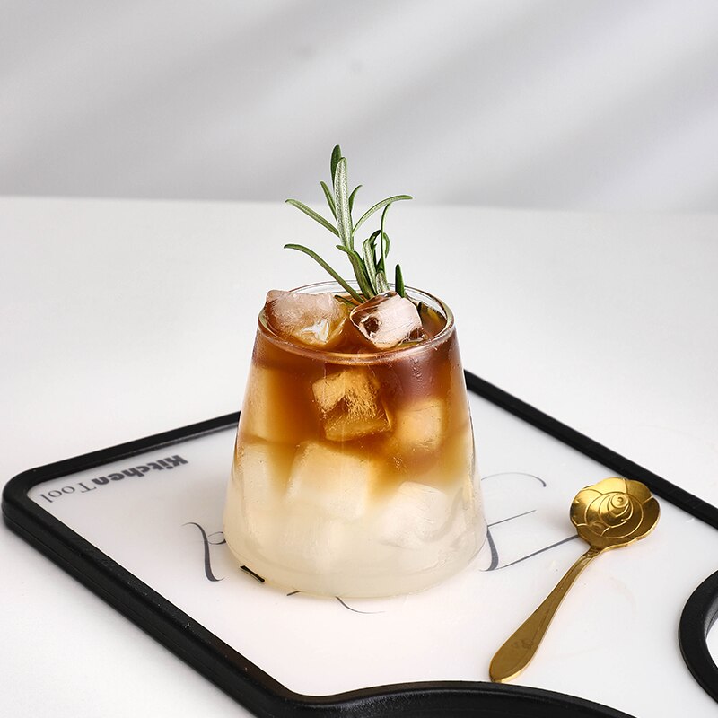 300ML Japanese-style Crystal Water Bottle Mountain Dessert Drinking Coffee Cup Home Bar Glasses Juice Water Bottles