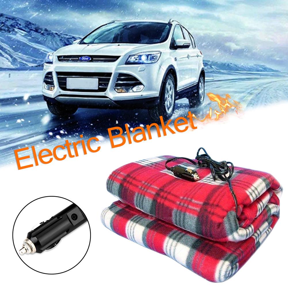 Manta de calefacción para coche, manta eléctrica de 12V, ahorro de energía, invierno, cálida, 150x110cm