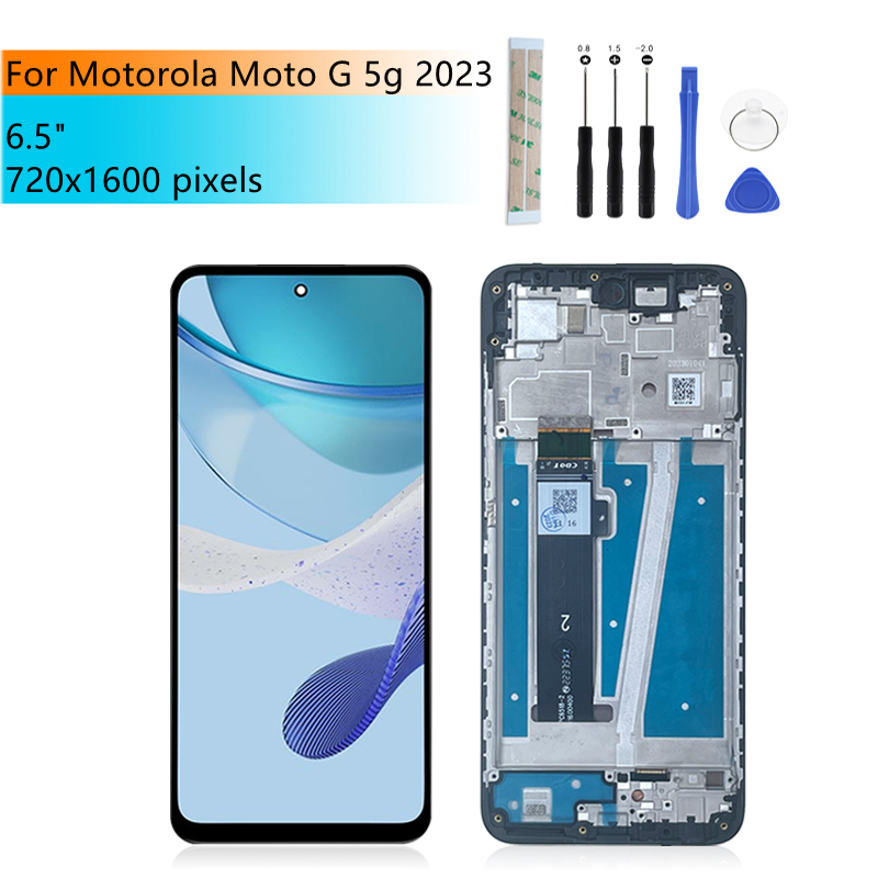 För motorola moto  g 5g lcd-skärm pekskärm digitaliseringsenhet med ram för moto  g 5g skärm reservdelar