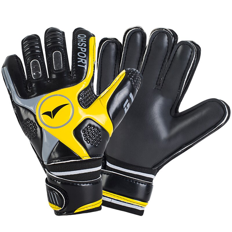 Child Kids Adult Thicken full latex Football Goalkeeper Gloves Goalie Soccer Goal Keeper finger guard Non-slip: C / 8