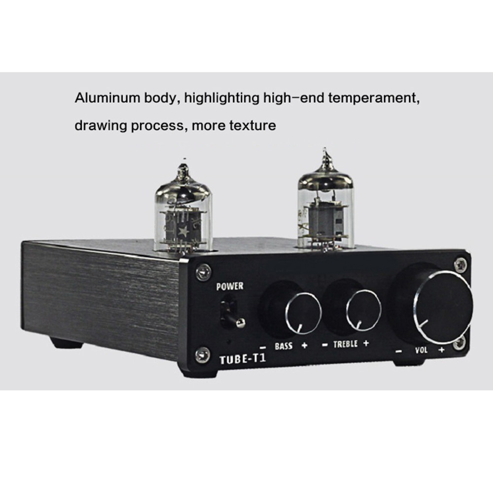 Tube Amplifier Preamp Bile Buffer 6K4 6J2 6J5 Valve MINI HIFI Preamplifier Treble Bass Adjustment DC12V Upgrade 6J1