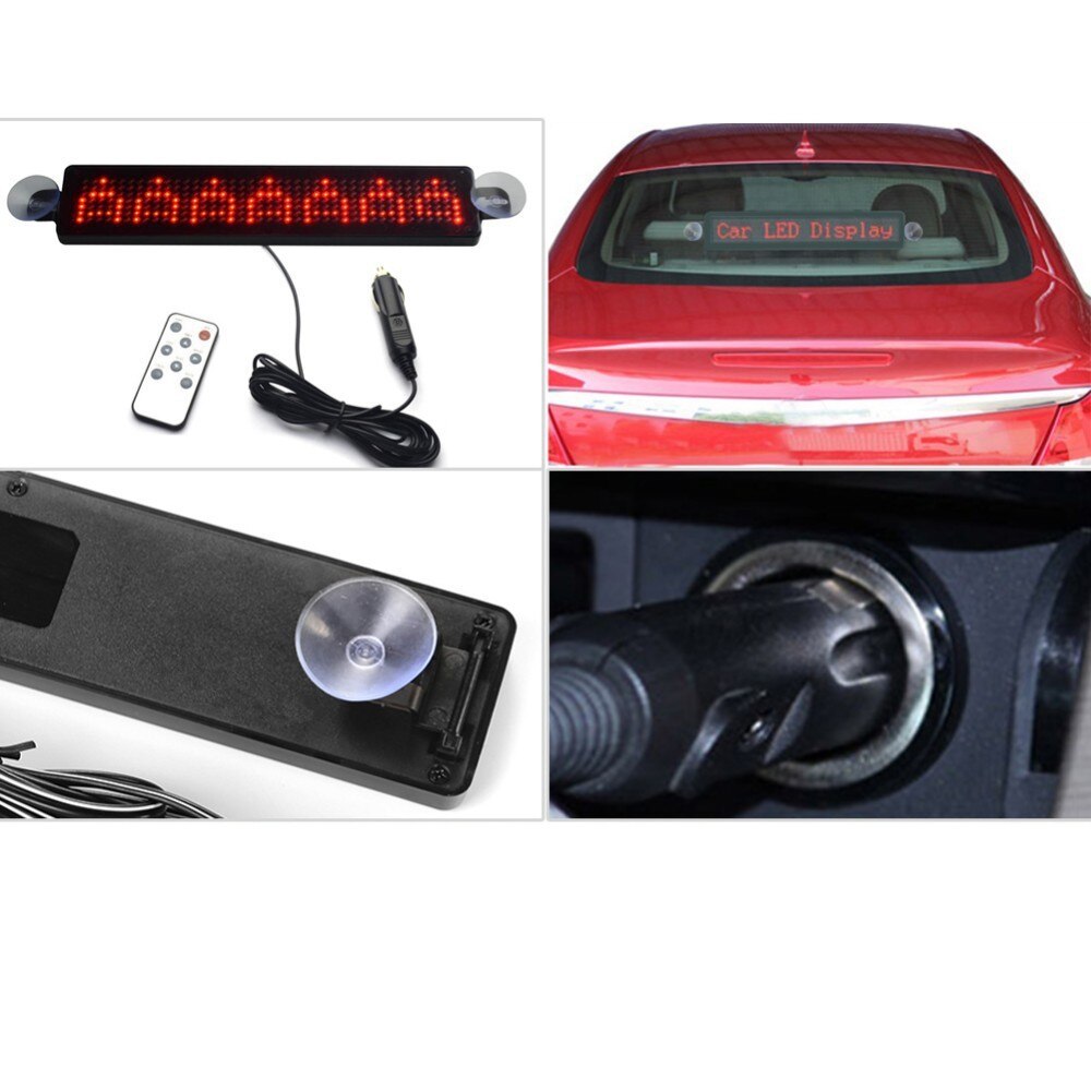 23CM 12V 7X41 pixels LED Taxi Sign Remote Control Programmable Scrolling Programmable Message LED Screen Diy kit