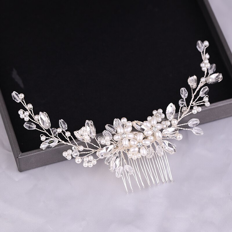 Acessórios de cabelo, artesanal, pérolas de casamento, cor prata, tiara de cabelo para mulheres, tiara de cabelo baratos, joias, peça de cabeça: Default Title