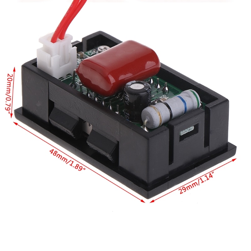 2- leder 0.56 "  ac 30v-500v- ledet digital voltmeter spændingsmåler monitor tester til 110v 220v 380v