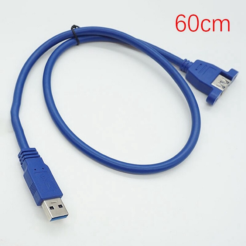 USB3.0 Male to Female Extension Cord with Nut Screw Hole with Ear USB Data Cable