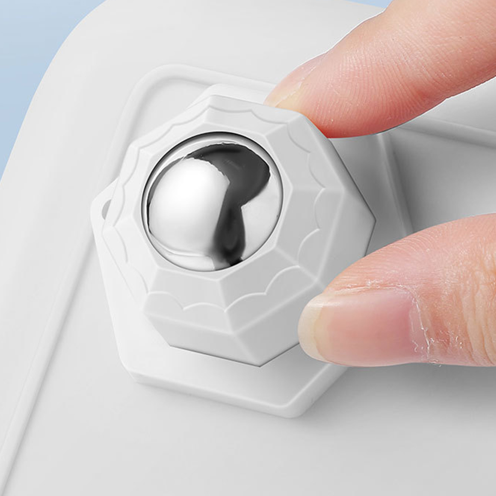 4pcs Moving Roller Kit Self Adhesive Mini Caster Wheels 360 Degree Rotation Universal for Trash Can Storage Box Small Furniture