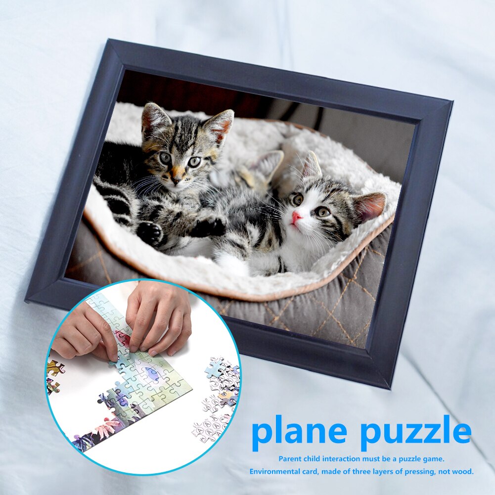 1000 pièces bricolage chat/tigre/Lion image Puzzles apprentissage éducatif puzzle assemblage jeu jouet enfants salon décoration