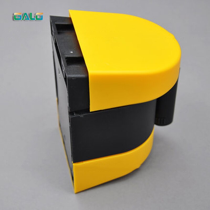 Plastic wall-mounted cordon isolation 3Meter belt retractable belt lined up black and yellow warning tape