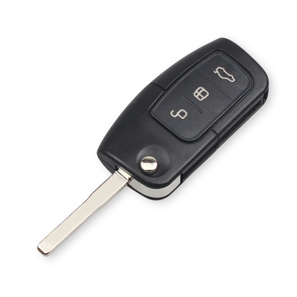 Nyckel du skär blad 3 knappar fällbar fjärrkontroll för ford focus mondeo fiesta fob fodral 433 mhz 4 d 63 chip